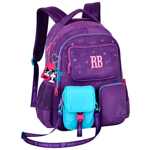 Mochila de costas e de bordo 17,5" Urban Mix Rebecca Bonbon - roxa