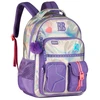 Mochila de costas e de bordo 19" Holo Shine Rebecca Bonbon - roxa