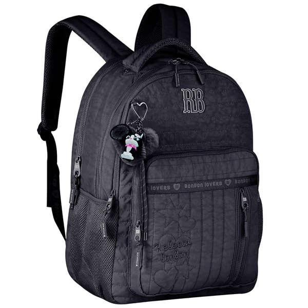 Mochila de costas e de bordo 19" Sweet Dreams Rebecca Bonbon - preta