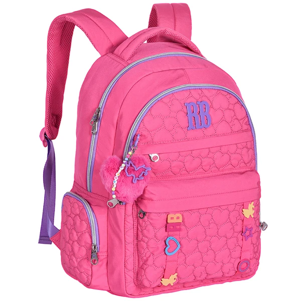 Mochila de costas e de bordo soft com matelassê Rebecca Bonbon 17,5"