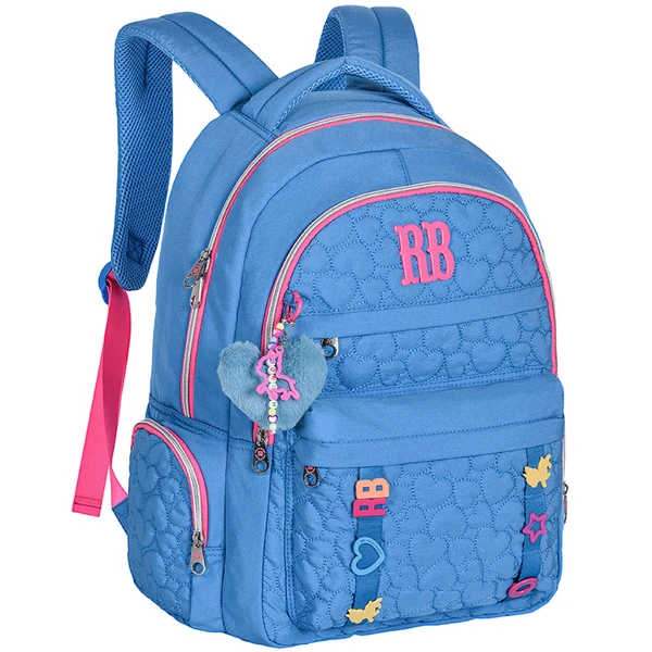 Mochila de costas e de bordo soft com matelassê Rebecca Bonbon 17,5"