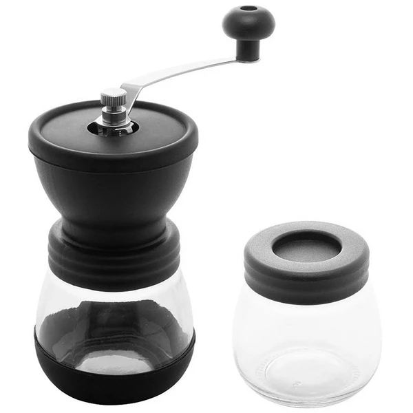 Moedor de café manual com pote de vidro extra Lyor 20x10,5x19