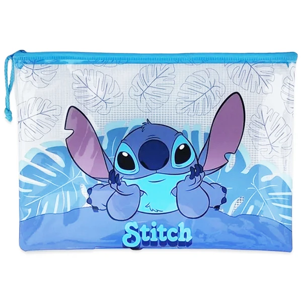 Necessaire impermeável com fechamento por zíper Stitch Disney Taimes G