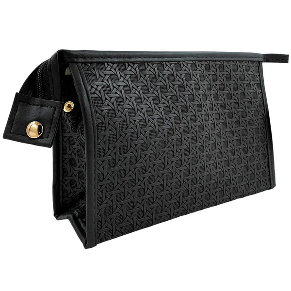 Necessaire texturizada com fechamento por zíper 23x15x6,3
