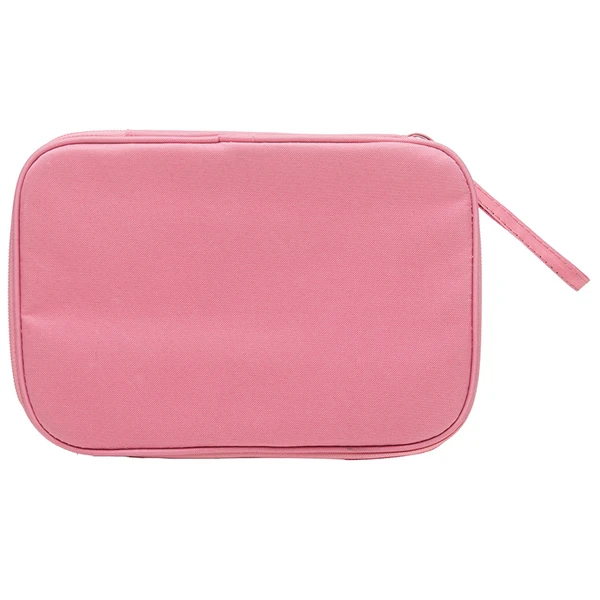 Organizador de cabos e acessórios eletrônicos rosa Lyor 24x3x17