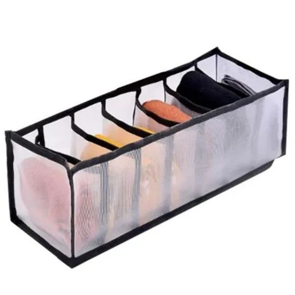 Organizador dobrável para gaveta com 7 divisórias 31-32x12x12