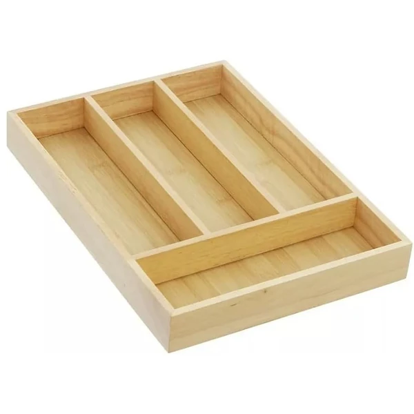 Organizador porta talheres para gaveta em bambu 22x33,5