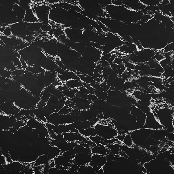 Papel de parede autoadesivo mármore preto com branco 45x500