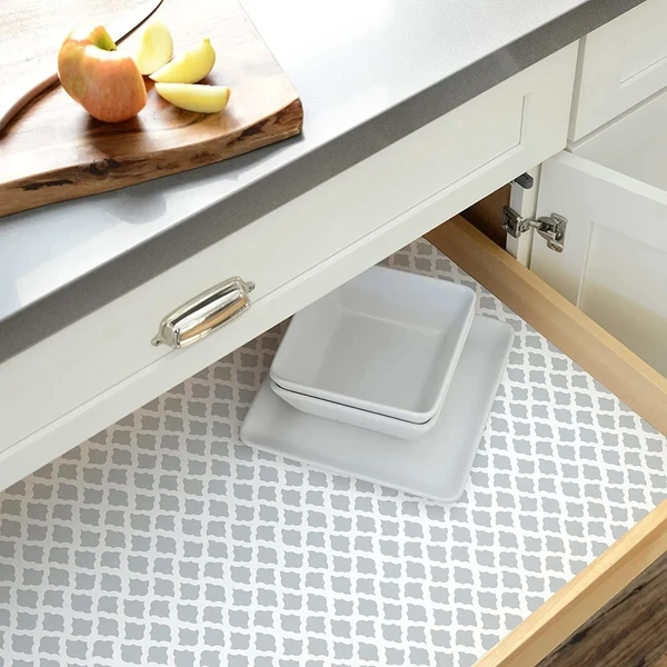 Papel de parede autoadesivo padrão cinza 45x500