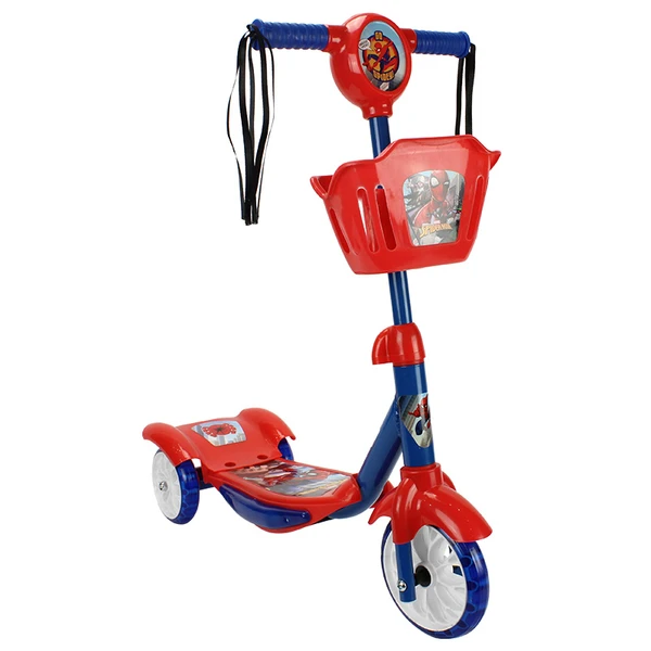 Patinete infantil com cesta, luz e som Homem-Aranha Marvel 30 kg