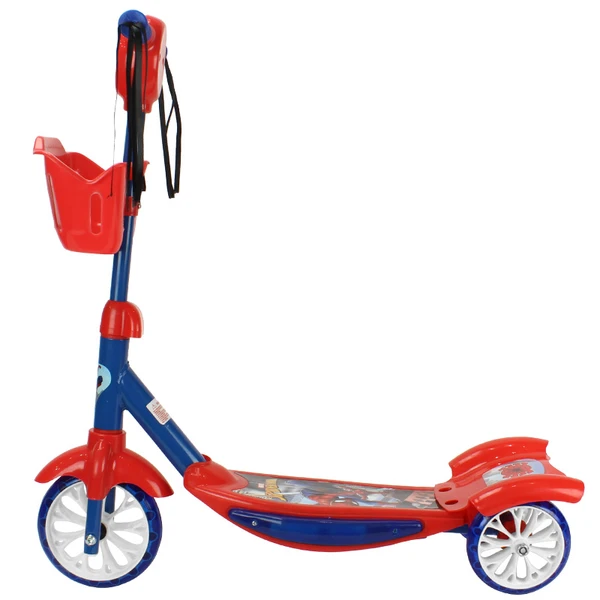Patinete infantil com cesta, luz e som Homem-Aranha Marvel 30 kg