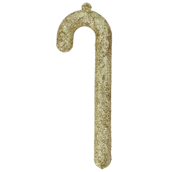 Pendente natalino Bengala de Açúcar com glitter 12 cm 2 unidades