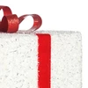 Pendente natalino Caixa de Presente branca com laço vermelho 12x12