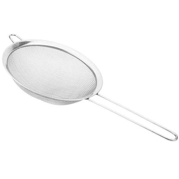 Peneira de aço inox com diâmetro de 12 cm