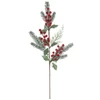 Pick arranjo natalino folhagem nevada e Azevinho Berry vermelho 67 cm