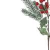 Pick arranjo natalino folhagem nevada e Azevinho Berry vermelho 67 cm