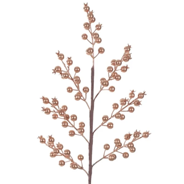 Pick natalino Azevinho Berry cobre efeito metalizado 67 cm