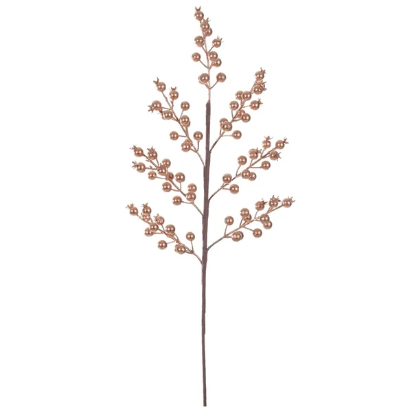 Pick natalino Azevinho Berry cobre efeito metalizado 67 cm