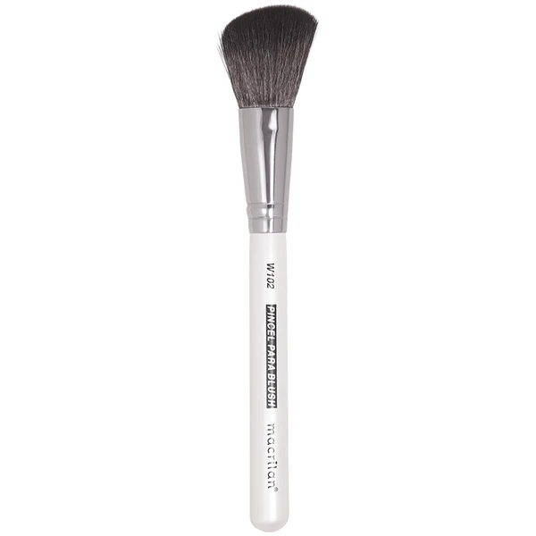 Pincel angular chanfrado para aplicação de blush Macrilan - W102