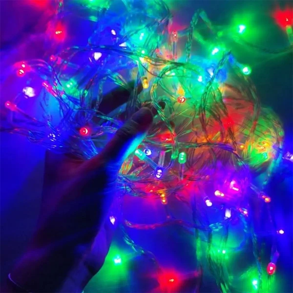 Pisca pisca colorido com fio incolor 300 lâmpadas LED 20 metros (220V)