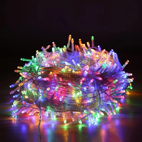 Pisca pisca colorido com fio incolor 300 lâmpadas LED 20 metros (220V)