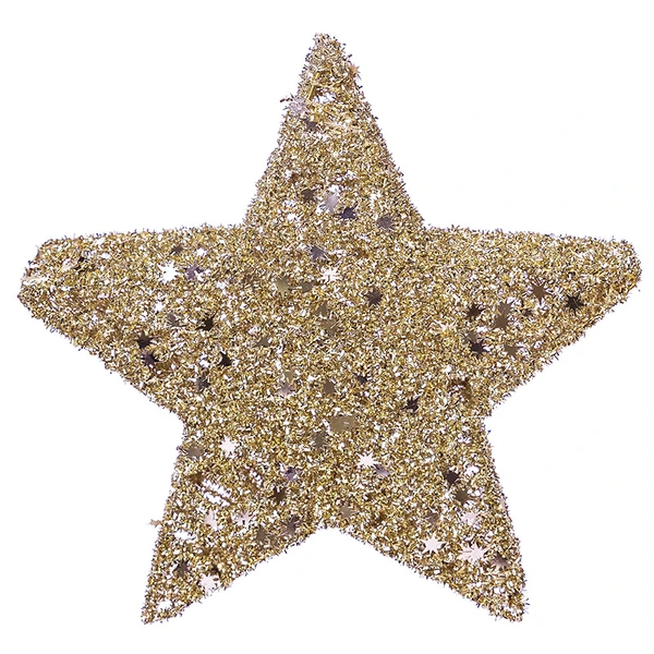 Ponteira para árvore de Natal Estrela dourada 30 cm