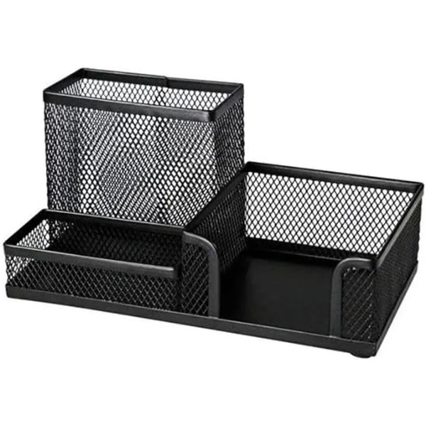 Porta canetas e trecos aramado para escritório 20,3x10,3x9,8