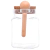 Porta condimentos de vidro com tampa de cortiça e colher de bambu Lyor 310 ml