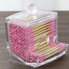 Porta cotonetes de acrílico com tampa 9x7,2x7,5