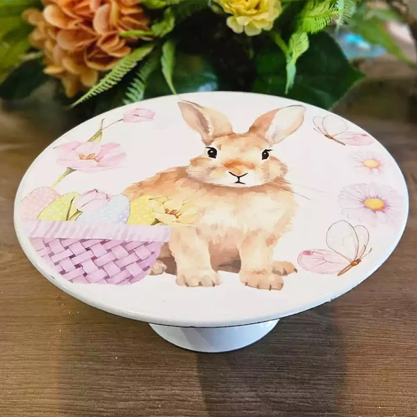 Porta doces de plástico com estampa de Páscoa 22x10