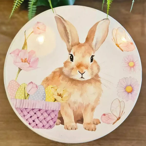 Porta doces de plástico com estampa de Páscoa 22x10