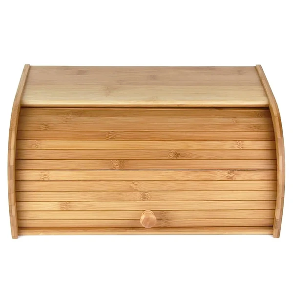 Porta pão de bambu com tampa de correr 37,8x22,8x18,8