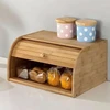 Porta pão de bambu com tampa de correr 37,8x22,8x18,8