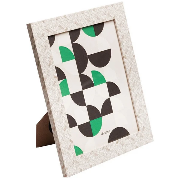 Porta retrato com moldura texturizada Geometric Wolff 15x20