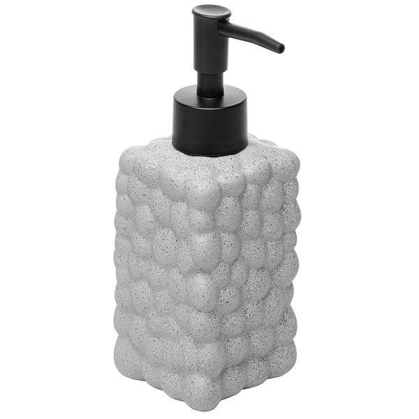 Porta sabonete líquido de cerâmica Bubble cinza Lyor 300 ml