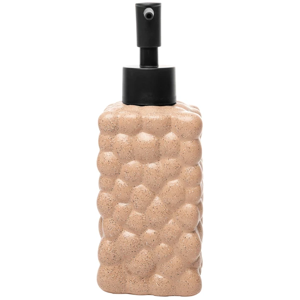 Porta sabonete líquido de cerâmica Bubble nude Lyor 300 ml