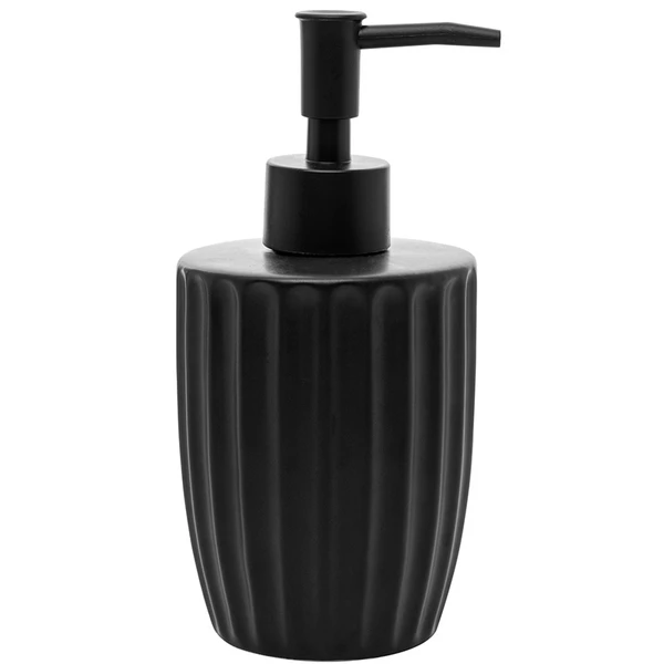 Porta sabonete líquido de cerâmica Canelatta preto Lyor 330 ml
