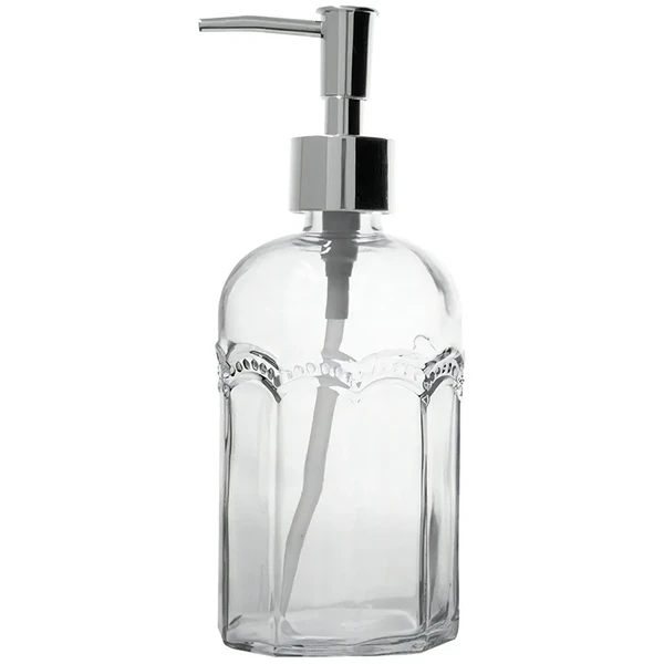 Porta sabonete líquido de vidro texturizado Lyor 380 ml