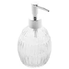 Porta sabonete líquido de vidro texturizado Round Lyor 350 ml