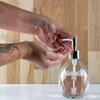 Porta sabonete líquido de vidro texturizado Round Lyor 350 ml