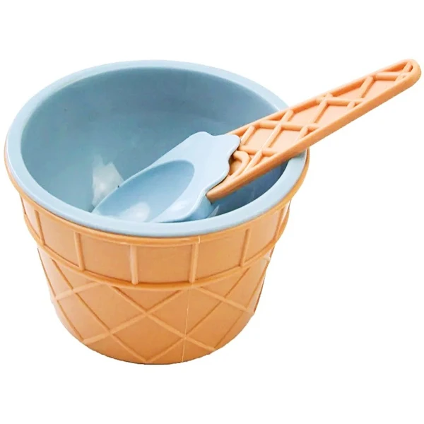 Pote com colher Casquinha de Sorvete 200 ml