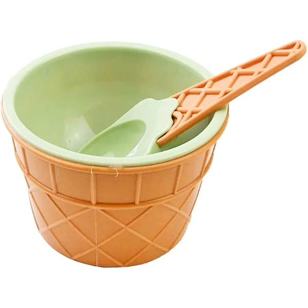 Pote com colher Casquinha de Sorvete 200 ml