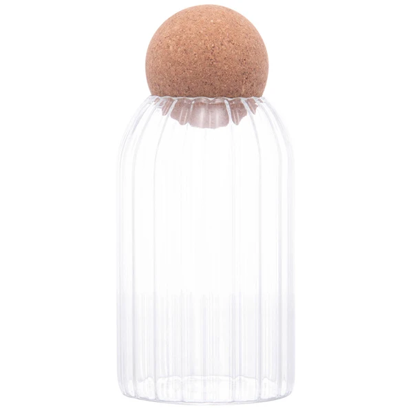 Pote de vidro com tampa Esfera de Rolha Classic Lyor 1050 ml