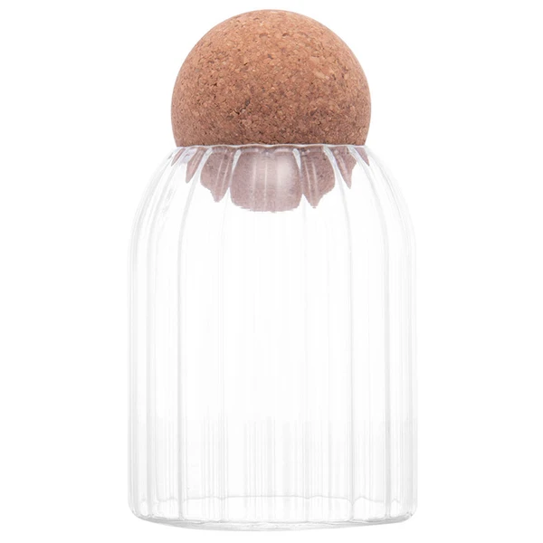 Pote de vidro com tampa Esfera de Rolha Classic Lyor 550 ml