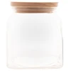 Pote de vidro com tampa de bambu Lyor 720 ml