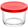 Pote de vidro com tampa vermelha Lyor 200 ml