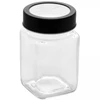 Pote de vidro com visor de acrílico na tampa Gastro preto Lyor 300 ml