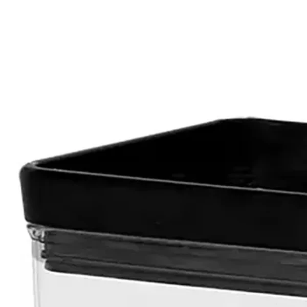Pote hermético Lumini Black quadrado Paramount 480 ml