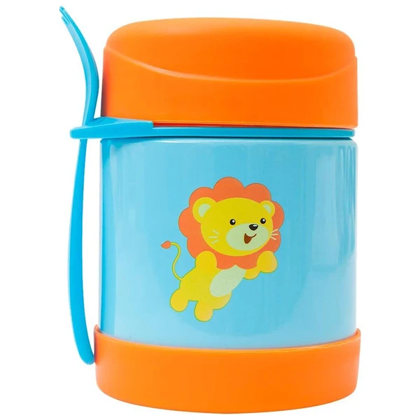 Pote térmico com colher Animal Fun Leão Buba 320 ml