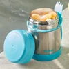 Pote térmico com talher azul Buba 320 ml